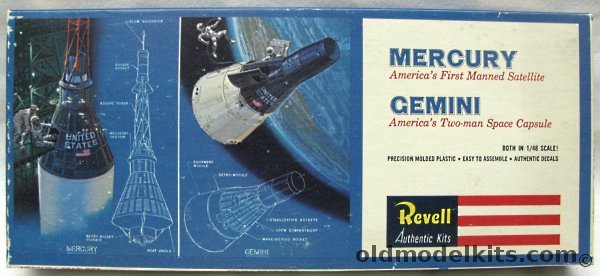 Revell 1/48 Mercury and Gemini Capsules, H1834-100 plastic model kit